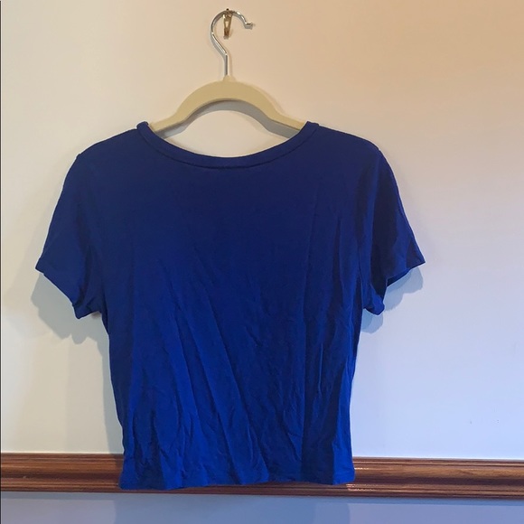 Navy Blue Crop Top - Picture 2 of 3